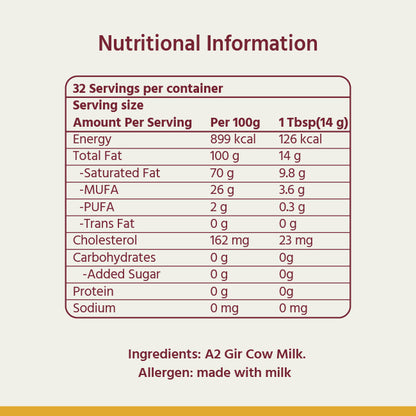 A2 Gir Cow Ghee 500ml
